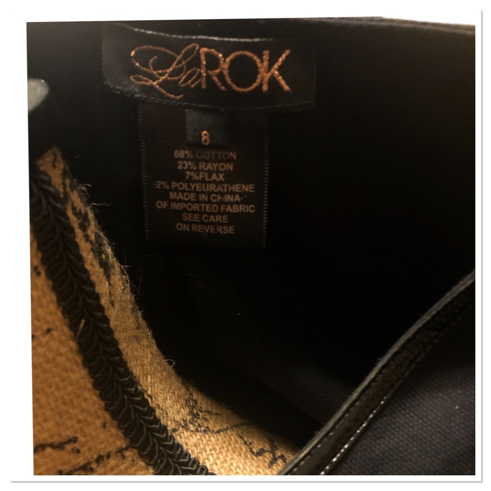 LaRok Vintage Puff Sleeve Keyhole Black Mini Dress - Picture 9 of 13